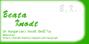 beata knodt business card